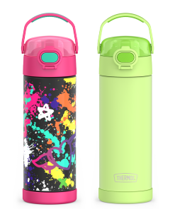 16oz FUNtainer® Water Bottles with Locking Lids Neon Lime & Graffiti Bundle